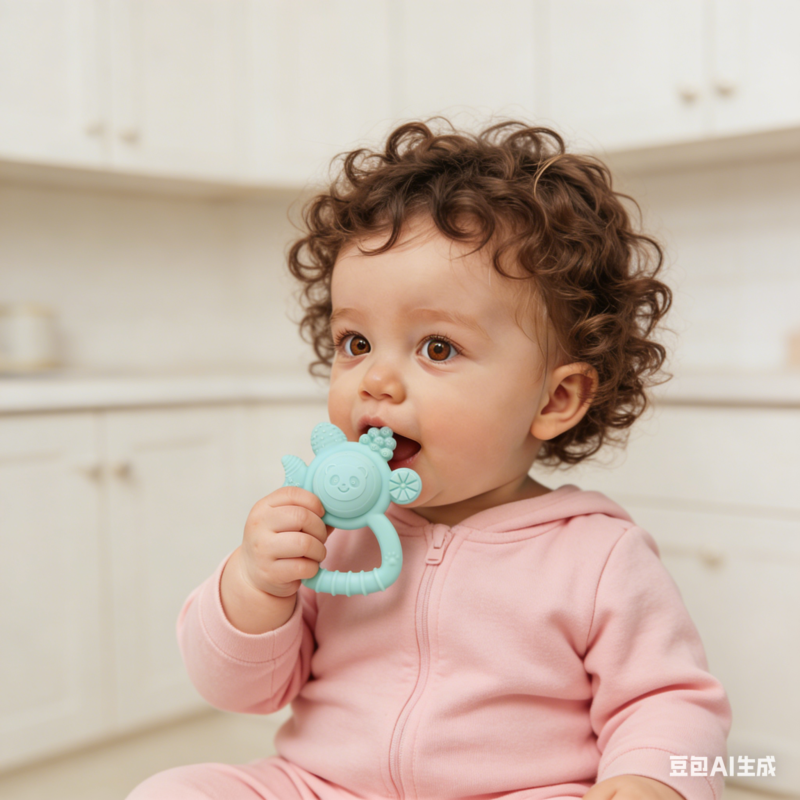 factory hot sell sensory rattle baby toys newborn gift toy products montessori educational silicone safe soft baby rattle toys