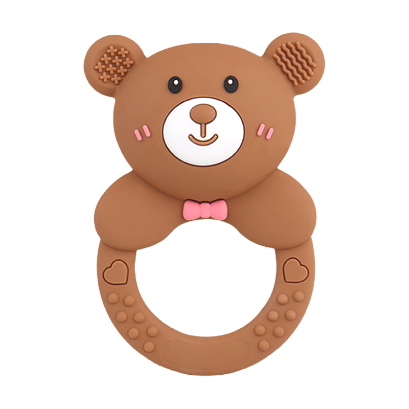 2025 pink bear baby rattle & teether toy, soft food grade silicone for newborns 0 12 m, en71/cpc certified baby shower gift 2025 pink bear baby rattle & teether toy, soft food grade silicone for newborns 0 12 m, en71/cpc certified baby shower gift