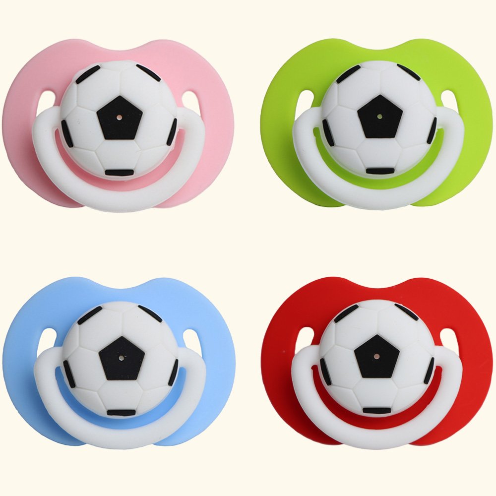 factory wholesale soccer shaped baby pacifier food grade quality for infants 0 24 months factory wholesale soccer shaped baby pacifier food grade quality for infants 0 24 months