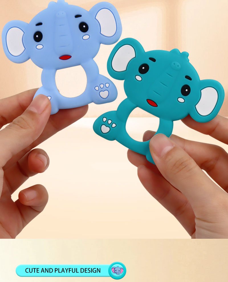 3 in 1 bpa free silicone elephant baby teether toy soft chew sensory motor skill development relief oem support 3 in 1 bpa free silicone elephant baby teether toy soft chew sensory motor skill development relief oem support