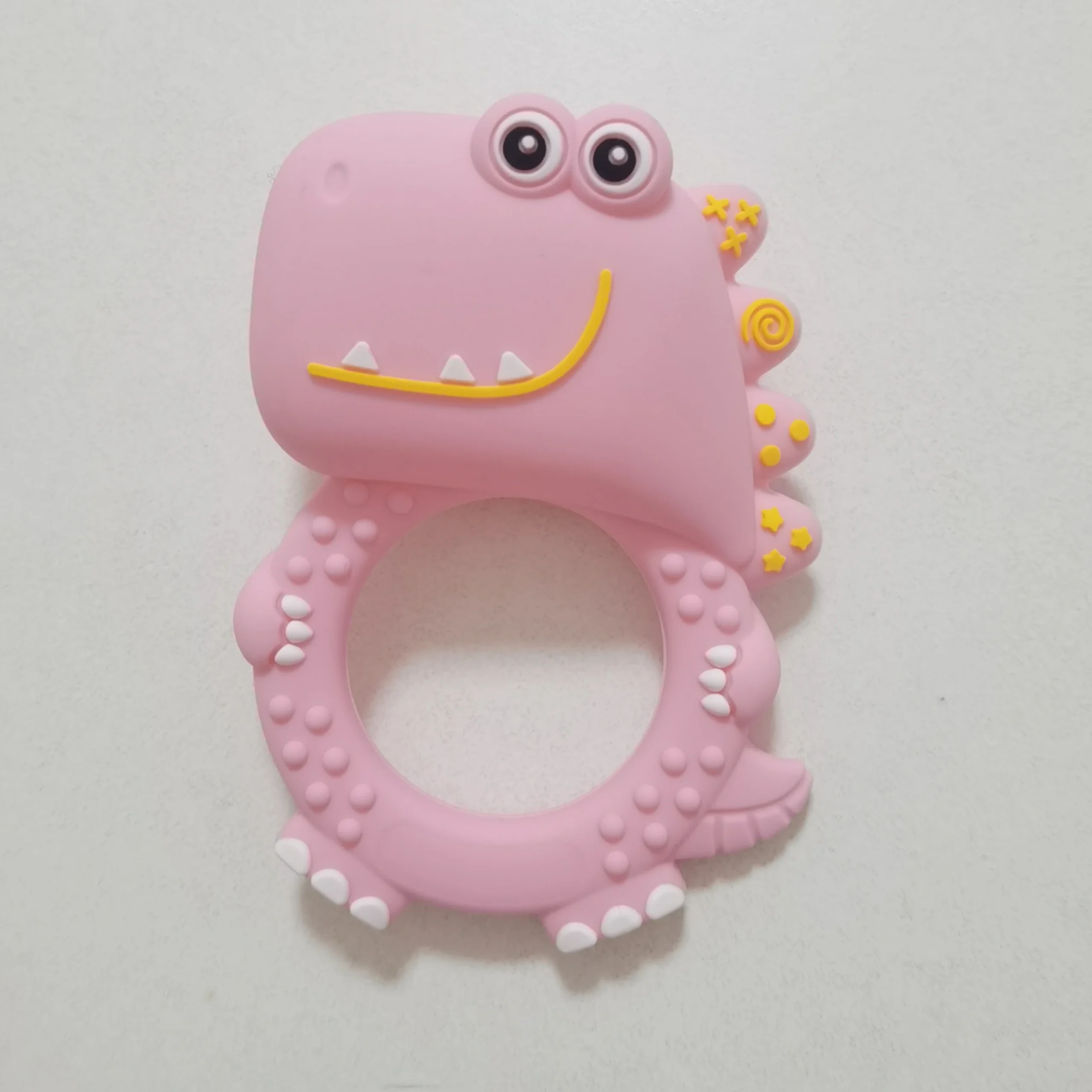 wholesale dinosaur shaped bpa free teether ring with silicone rattle easy grip soft baby toy for 0 12 months wholesale dinosaur shaped bpa free teether ring with silicone rattle easy grip soft baby toy for 0 12 months
