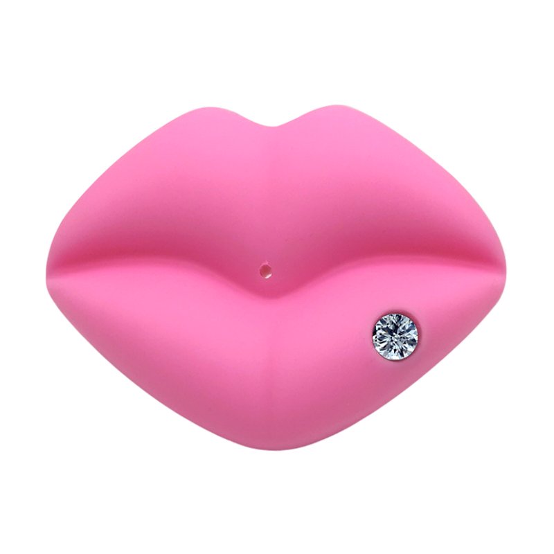 customized newborn baby dummy silicone infant pacifier red lips with diamond unique and stylish design