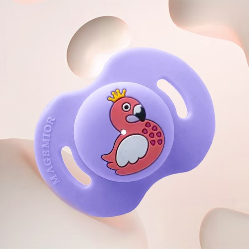 wholesale supplier baby pacifier with cute flamingo animal design 4 colors safe & soft fast delivery