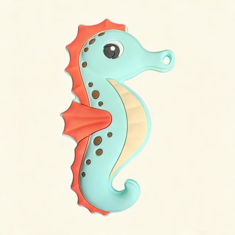 cartoon teether diy beaded chain accessory food grade silicone teething pendant for custom bead chain making