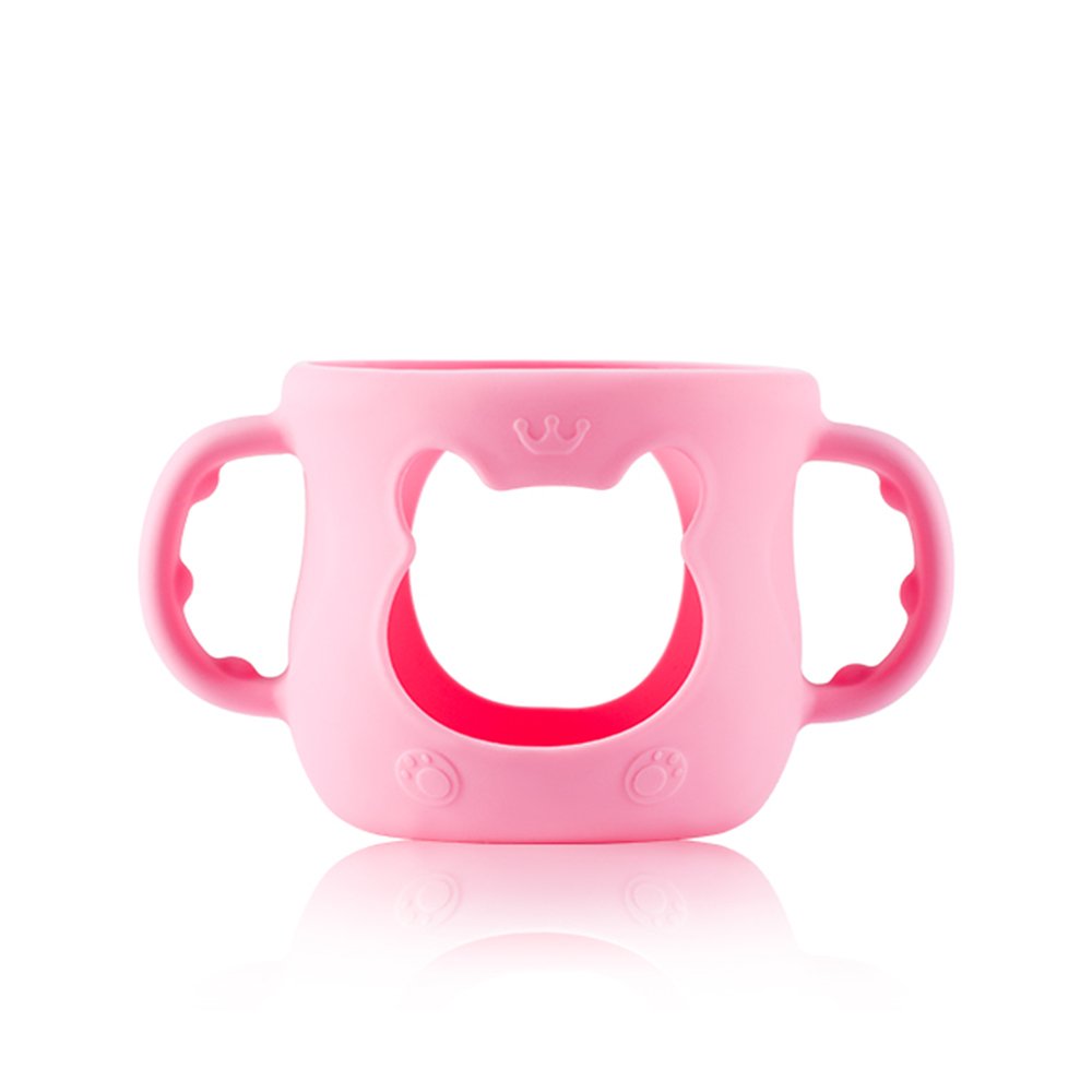 high quality safe silicone wide neck feeding bottle sleeve with handle water cup tableware for baby high quality safe silicone wide neck feeding bottle sleeve with handle water cup tableware for baby