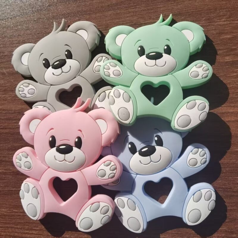 soft food grade bpa free silicone sensory raccoon teether for 6 12m babies cute animal chew toy for soothing sore gums