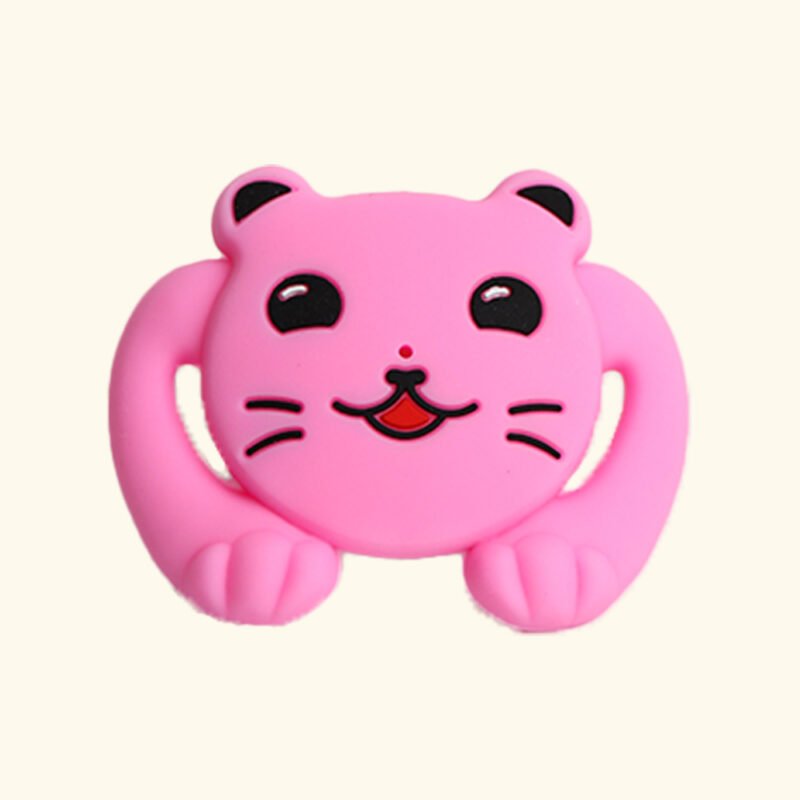 yikang custom animal pacifier little bear/baby silicone bpa free cute cat/monkey/panda designs small arc shape no handle