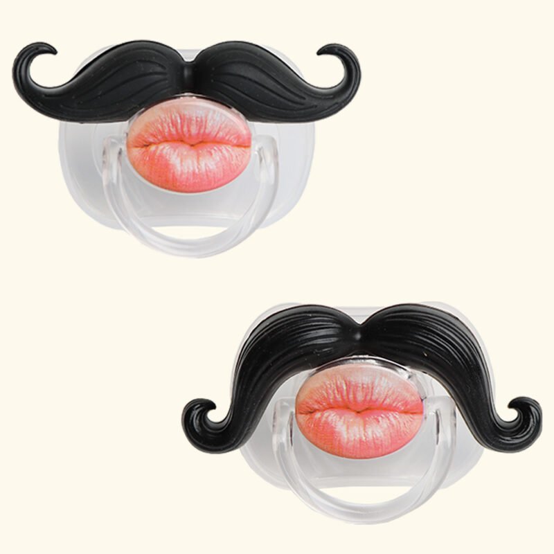 yikang cpc/ce certified funny red lips small arc type baby pacifier bpa free silicone teething soother beard for 0 24 months