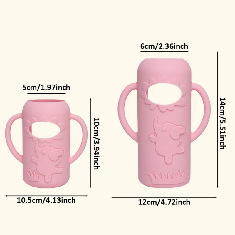 bpa free silicone protective sleeve cover for dr brown's 4oz baby bottle, oem custom wholesale, baby feeding accessories