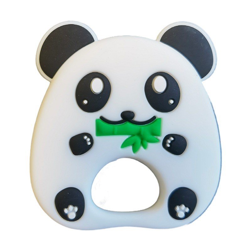 superior quality bpa free silicone baby teether chewable panda ring design soft toy with food grade rattle feature superior quality bpa free silicone baby teether chewable panda ring design soft toy with food grade rattle feature