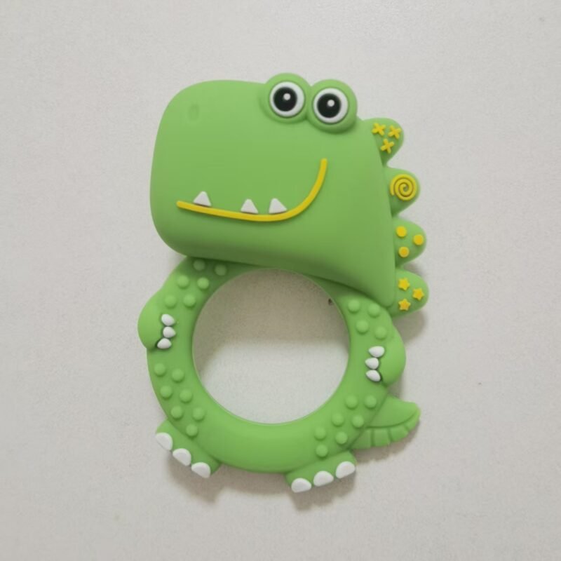 yikang2025new year dinosaur baby teether toy with rattle ce & cpc certified (4 colors)