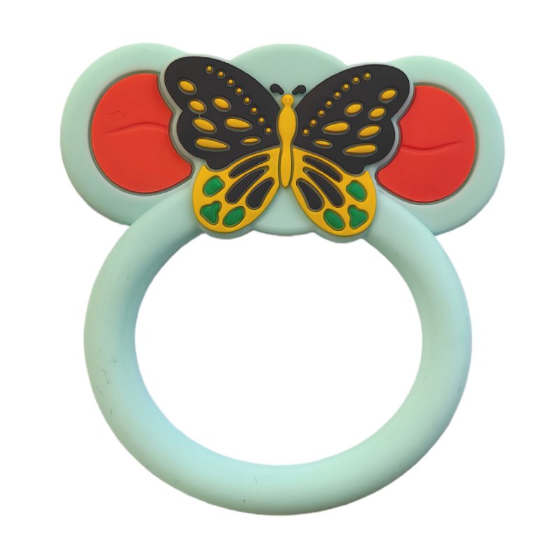 wholesale new style butterfly shape ring safe baby silicone teether turtle toy soft and comfortable wholesale new style butterfly shape ring safe baby silicone teether turtle toy soft and comfortable