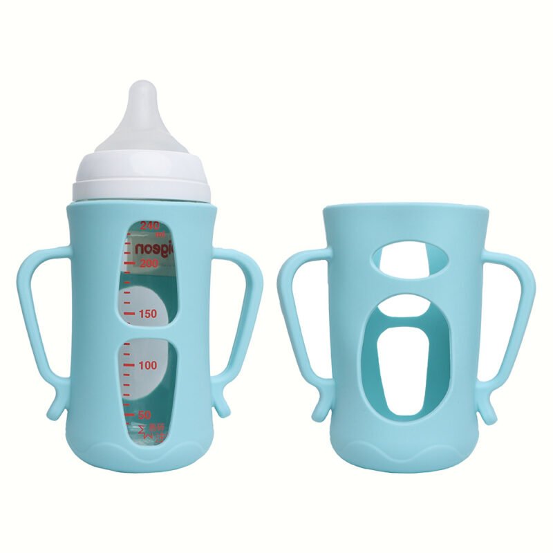 oem custom silicone sleeve food grade bpa free protective cover for baby bottles cups wholesale bulk supply tableware water cups