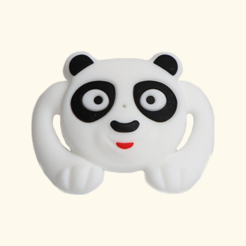 bpa free baby animal teether pacifier cartoon silicone orthodontic toy soothes sore gums monkey bear panda cat for 0 12 months