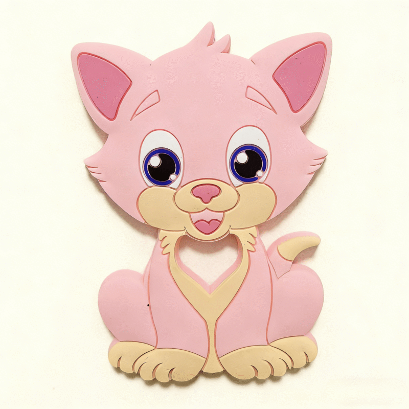 yikang fox shaped cartoon silicone teether ideal as kids' gift or decoration, bpa free & safety certified yikang fox shaped cartoon silicone teether ideal as kids
