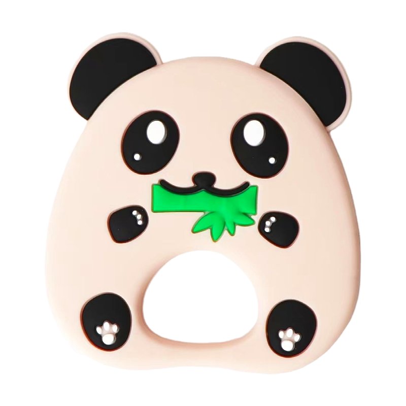 superior quality bpa free silicone baby teether chewable panda ring design soft toy with food grade rattle feature superior quality bpa free silicone baby teether chewable panda ring design soft toy with food grade rattle feature