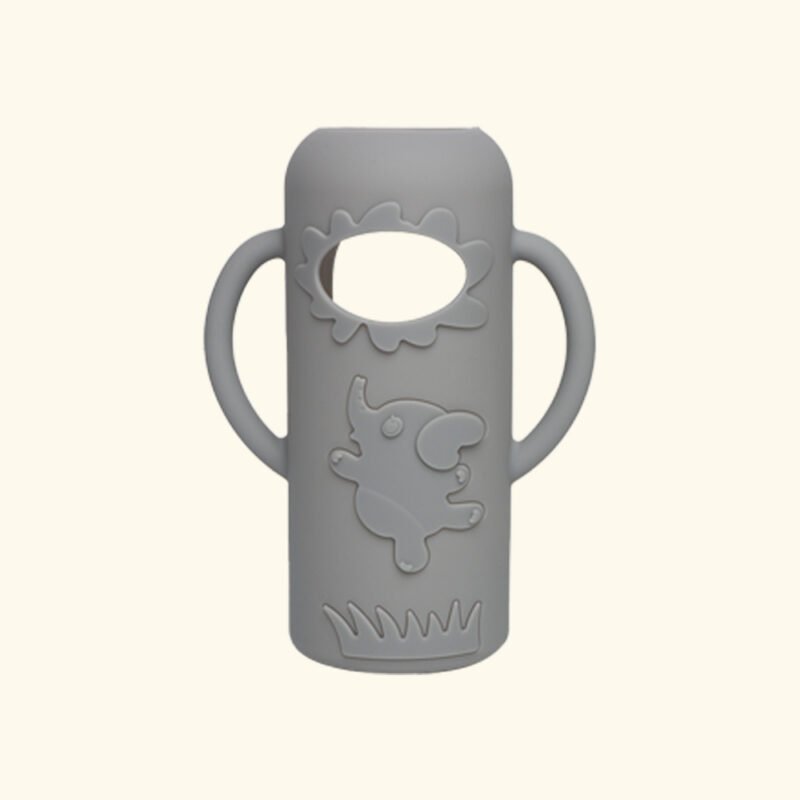 custom oem bpa free silicone sleeve protective animal pattern cover for dr. brown's 8oz baby bottles wholesale