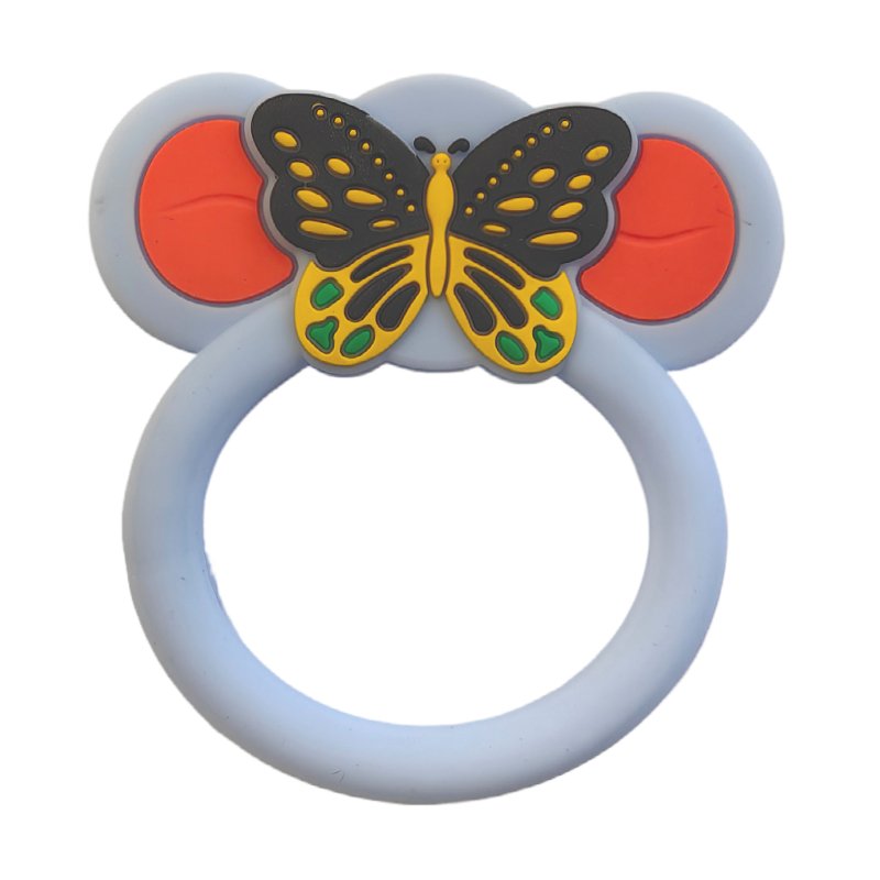 wholesale new style butterfly shape ring safe baby silicone teether turtle toy soft and comfortable wholesale new style butterfly shape ring safe baby silicone teether turtle toy soft and comfortable