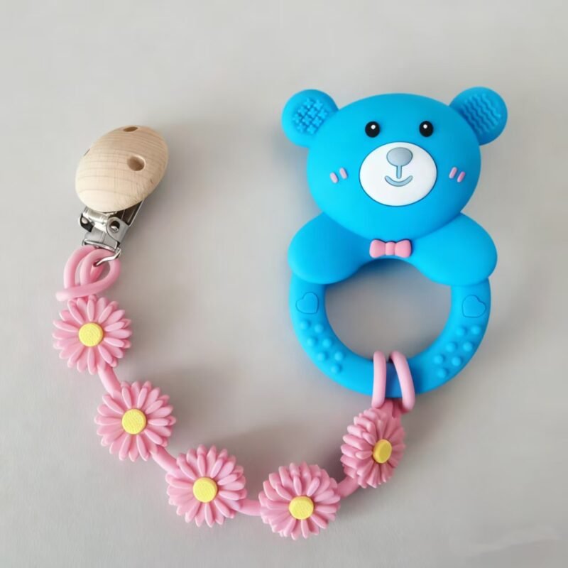 yikang 2025 rattle & teether set bpa free silicone toy, perfect for christmas & new year gifts, fast shipping