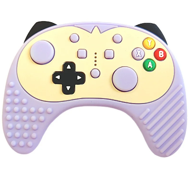 animal shaped pacifier teether designed as a game controller, multi color & eco friendly, factory direct