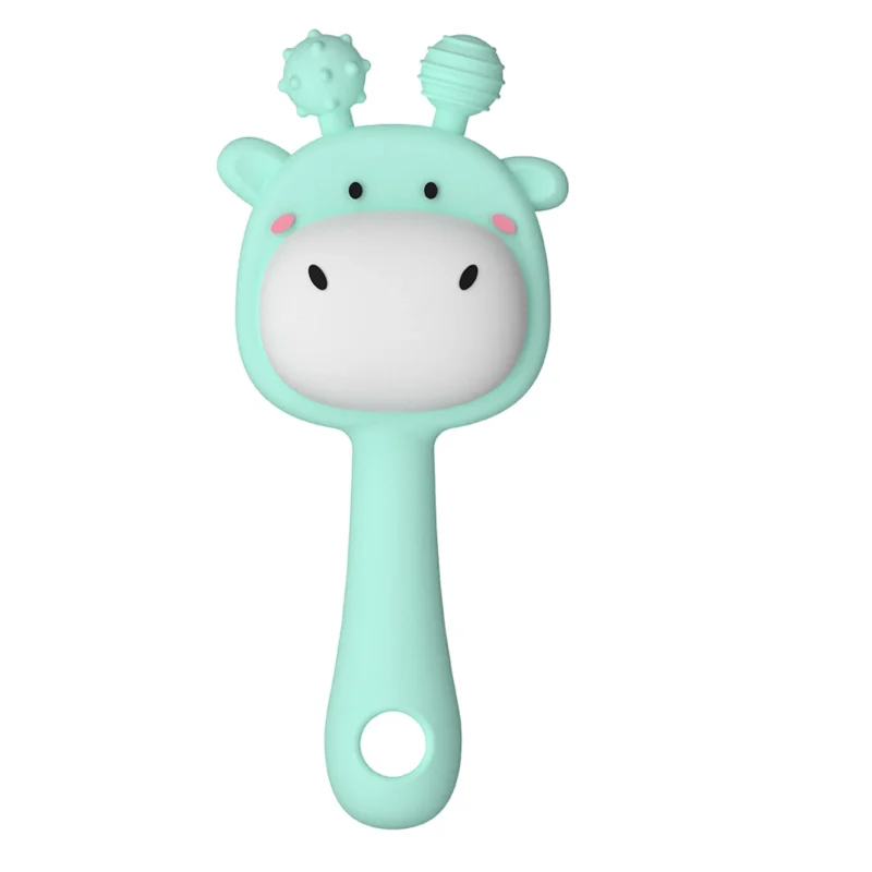 baby rattle teether toy soft sensory abs chewable animal design for 6 12 months infants bpa free unisex toddler gift