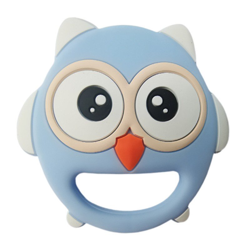 yikang owl shaped silicone teether for 0 4 year olds soft chewing ring toy with safe certification unisex