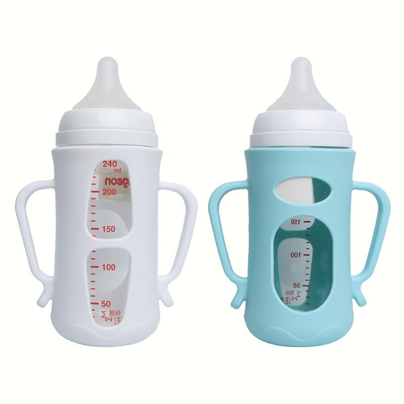 oem custom silicone sleeve food grade bpa free protective cover for baby bottles cups wholesale bulk supply tableware water cups