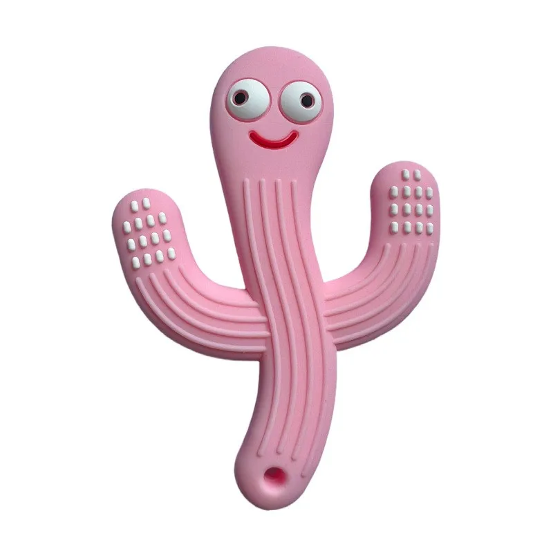 yikang new soft silicone cactus teether: food grade material, bpa free, designed for 2 4 year olds