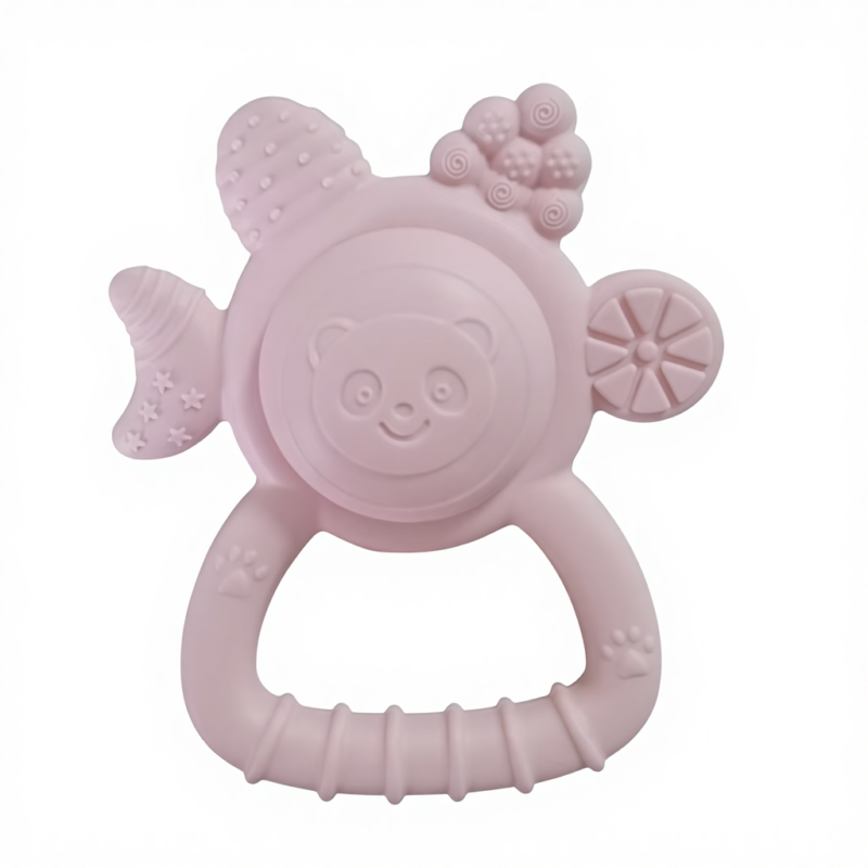 new arrival food grade silicone teether toy, sensory development, easy grip, bpa free, cpc/ce certified