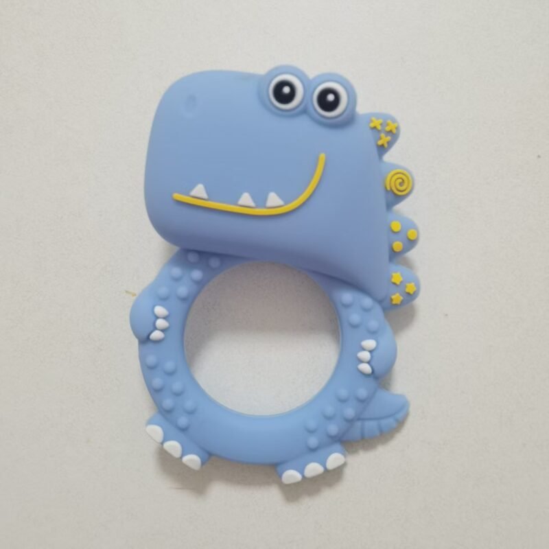 yikang2025new year dinosaur baby teether toy with rattle ce & cpc certified (4 colors)