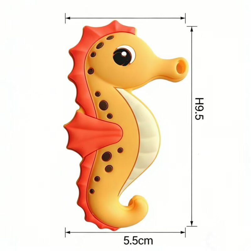 direct factory multi color hippocampus silicone baby teether cpc/ce certification soft chewable diy teether chain accessory