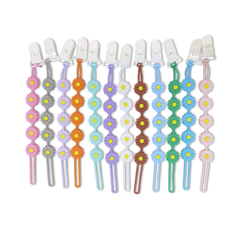 factory direct baby silicone pacifier clip 12 colors bpa free teether toy with anti loss rattle chain newborn hot sale product factory direct baby silicone pacifier clip 12 colors bpa free teether toy with anti loss rattle chain newborn hot sale product
