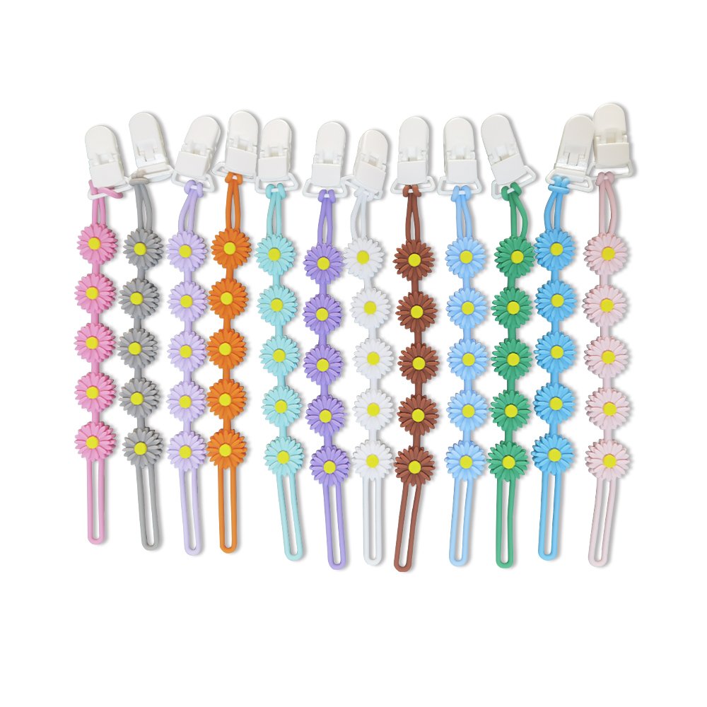 factory direct baby silicone pacifier clip 12 colors bpa free teether toy with anti loss rattle chain newborn hot sale product factory direct baby silicone pacifier clip 12 colors bpa free teether toy with anti loss rattle chain newborn hot sale product