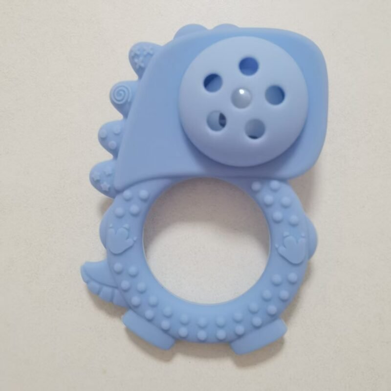 yikang2025new year dinosaur baby teether toy with rattle ce & cpc certified (4 colors)