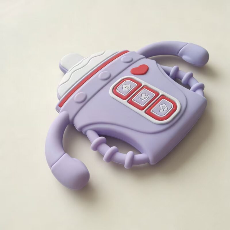 baby teething toy 0 24m | bpa free food grade silicone | sensory bottle shape teether for gum relief & fine motor training