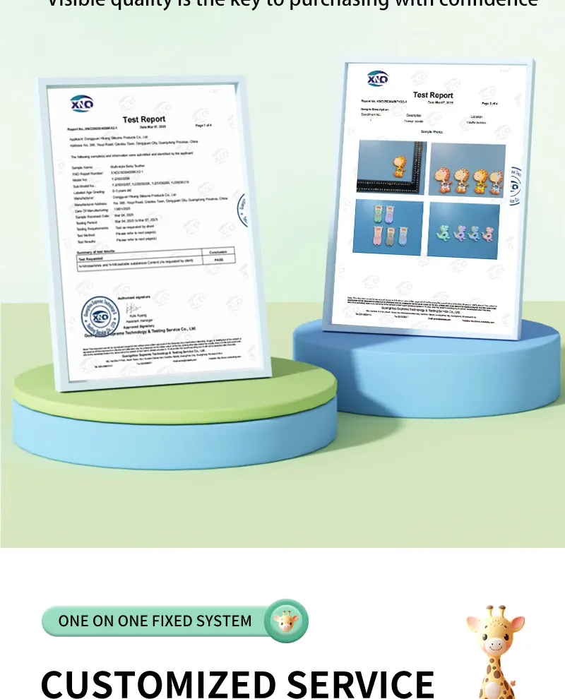 cute giraffe shape silicone teether toy bpa free & food grade safe for infant newborn to 24 months, soothing chew toy