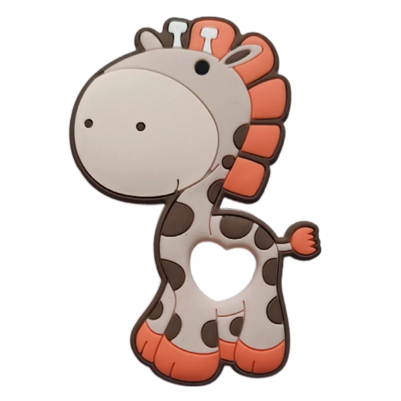 bpa free food grade silicone baby teether soft giraffe toy for 0 2 years comfortable teething gift