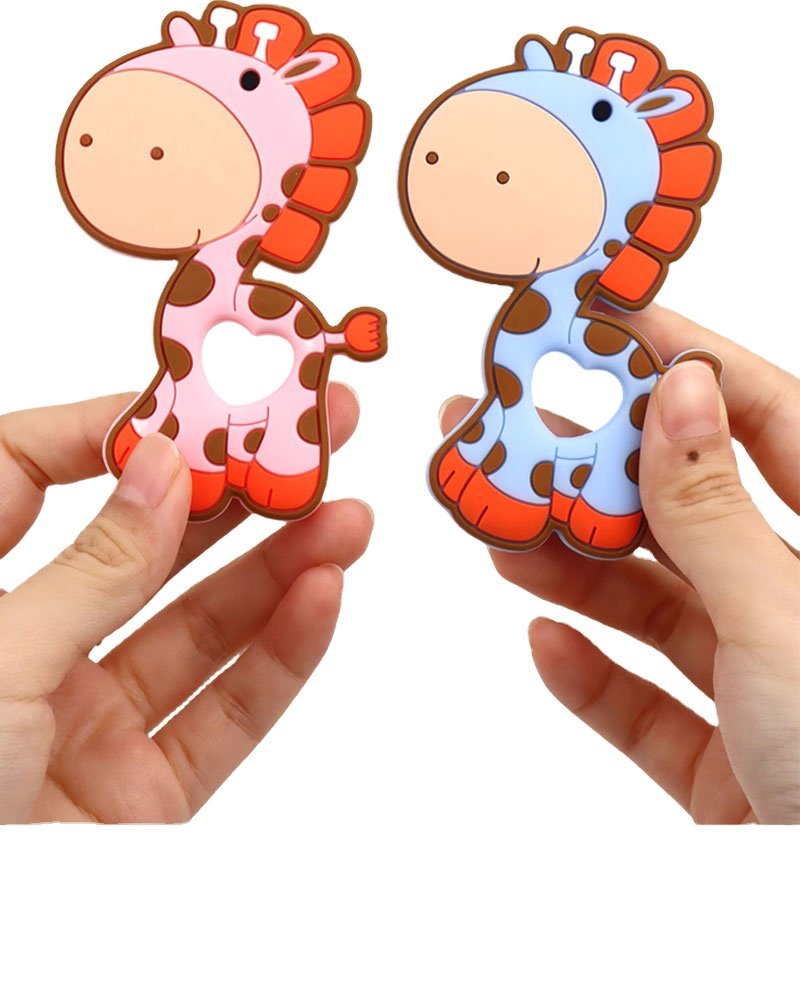 2025 hot selling bpa free organic silicone baby teether toys, animal shape teether for infants, food grade chew toys wholesale