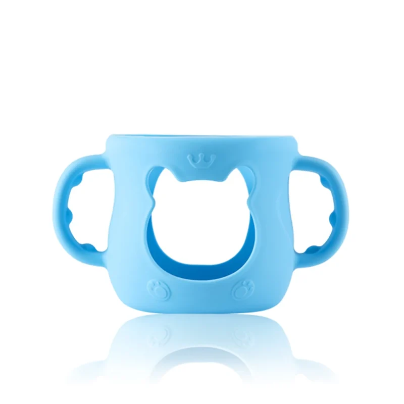 universal 5 color anti slip silicone sleeve shockproof protective cover for small baby bottles