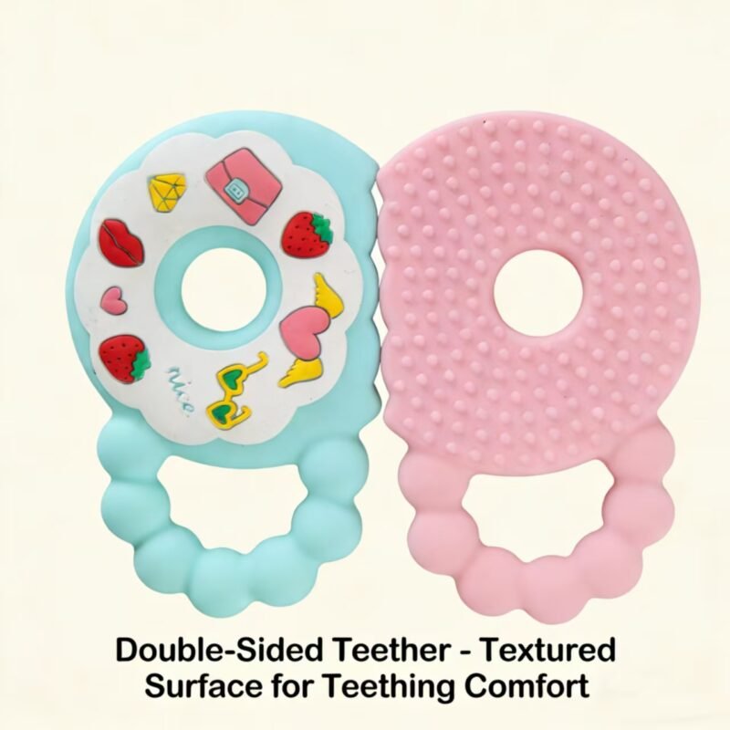 bpa free silicone baby teething toy 0 24 months, infant chewing pacifier & sensory toy set, safe newborn gift