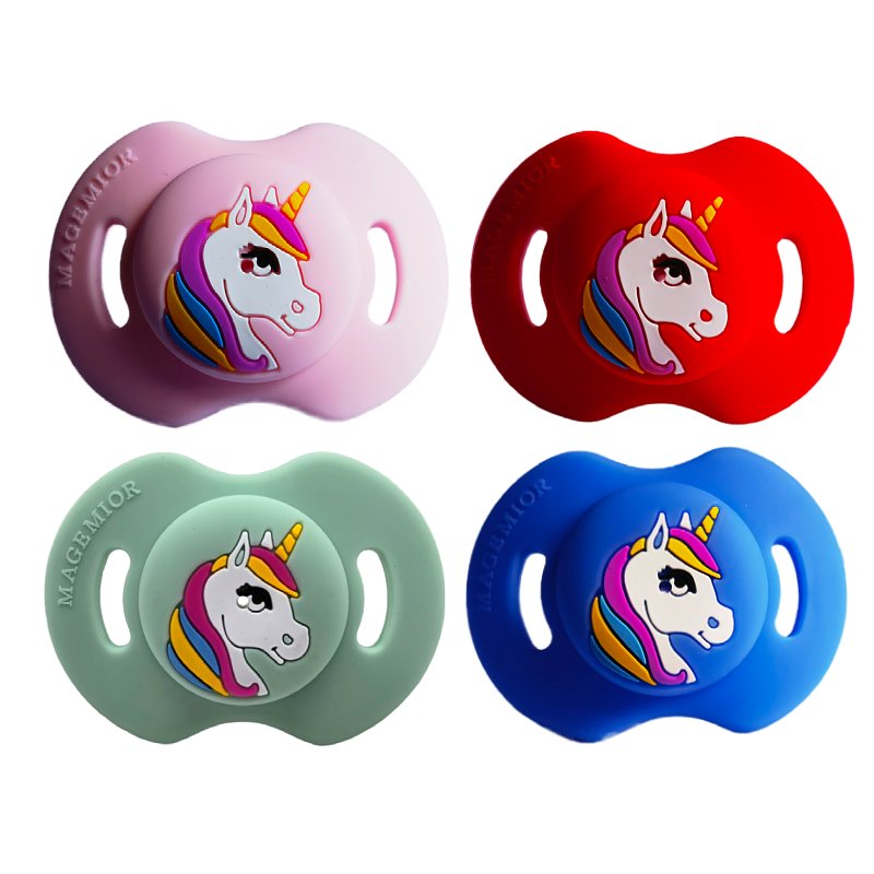 wholesale custom unicorn pacifiers food grade silicone cpc/en71 certified support oem with custom colors & logo