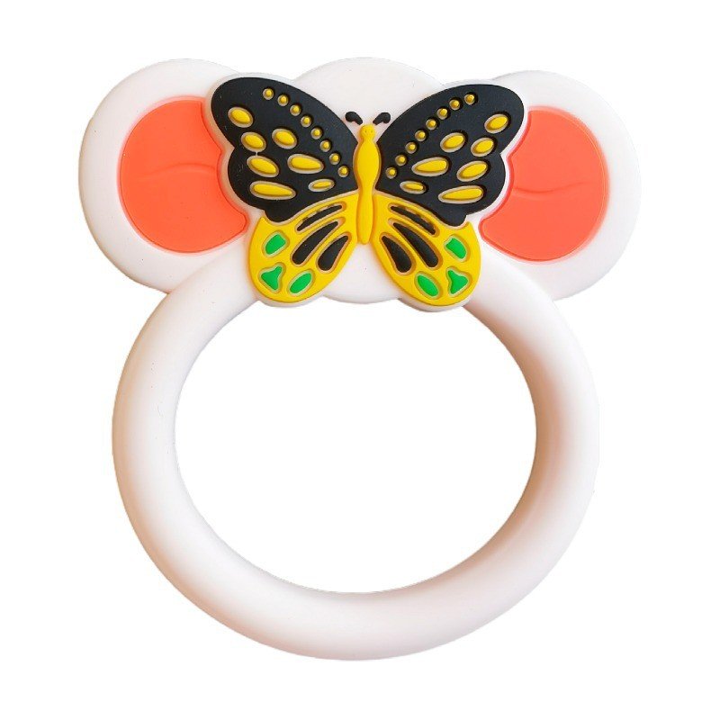 wholesale new style butterfly shape ring safe baby silicone teether turtle toy soft and comfortable wholesale new style butterfly shape ring safe baby silicone teether turtle toy soft and comfortable
