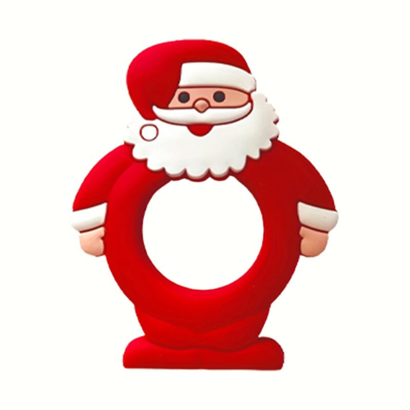 bpa free soft silicone santa teether toy christmas holiday gifts for 0 12 months newborn infants baby teethers