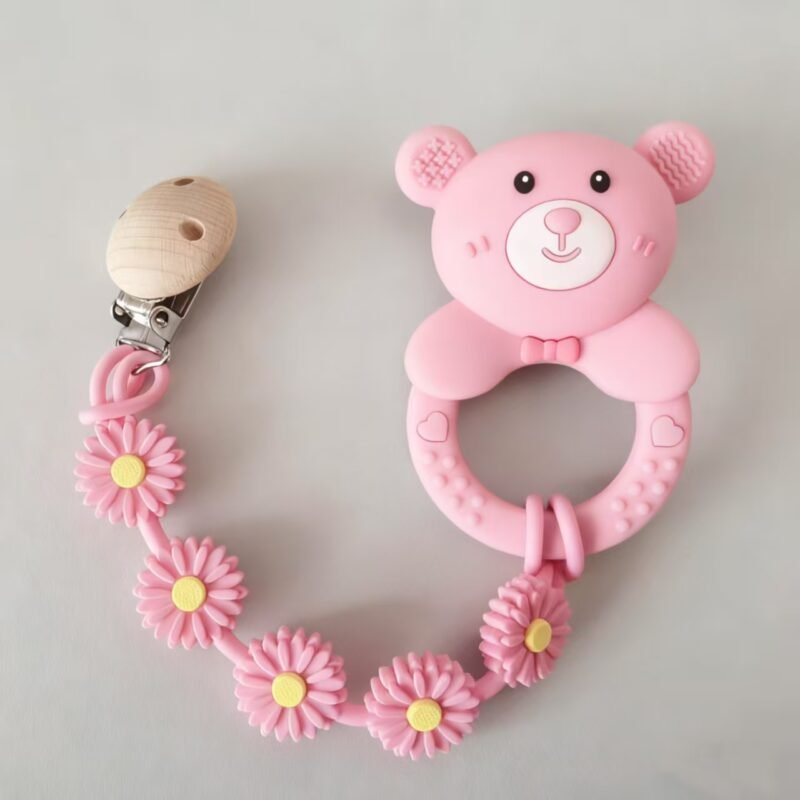 yikang 2025 rattle & teether set bpa free silicone toy, perfect for christmas & new year gifts, fast shipping