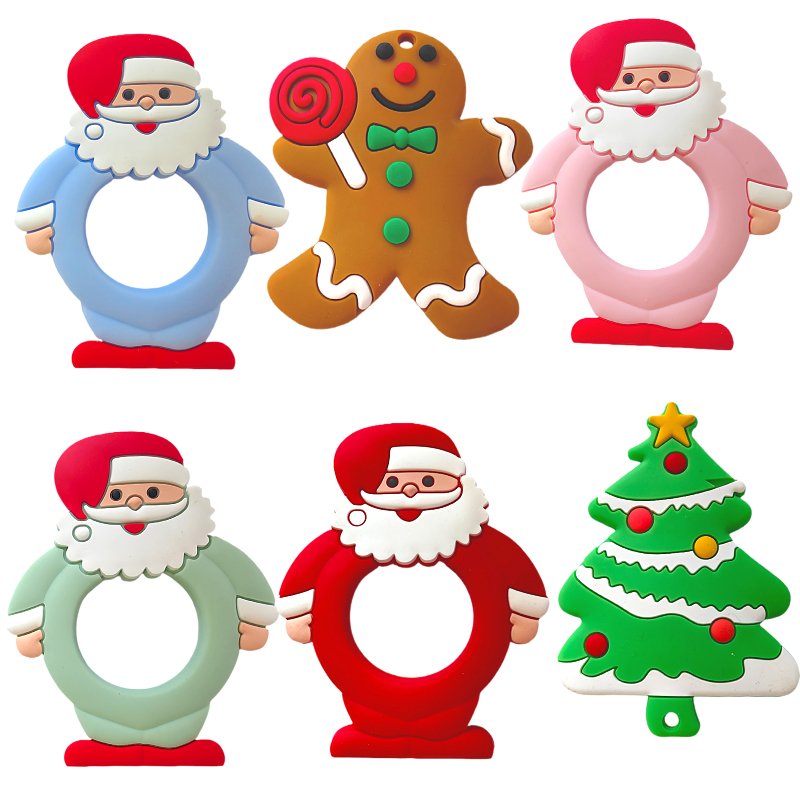 2025 wholesale christmas baby teether toy silicone soother & anti drop teether for infants 2025 wholesale christmas baby teether toy silicone soother & anti drop teether for infants