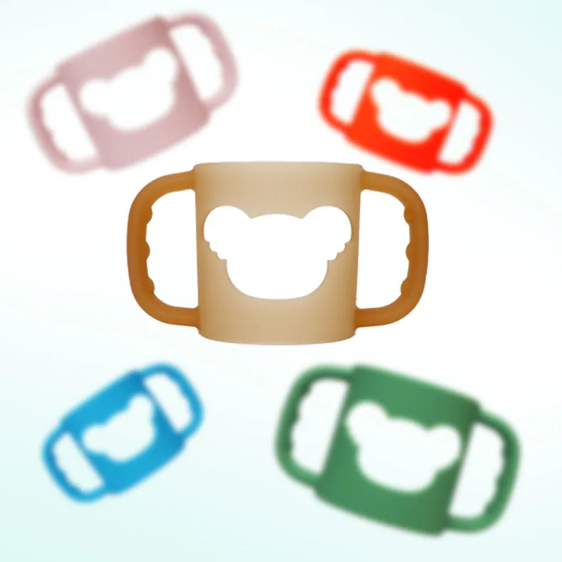 eco friendly universal silicone baby bottle handles glass baby bottle silicone sleeve eco friendly water cup tableware