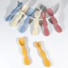 HOT SALE BPA-Free Silicone Baby Weaning Spoons Infants & Toddlers Food Squeeze Training Feeding Babi Spoon Kids Dining Product import placeholder for 14748082