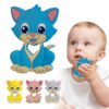 BPA-Free 12mm Soft Sensory Baby Teether Food-Grade Silicone Fox Toy with Hollow Grip for Teething Infants import placeholder for 14735031