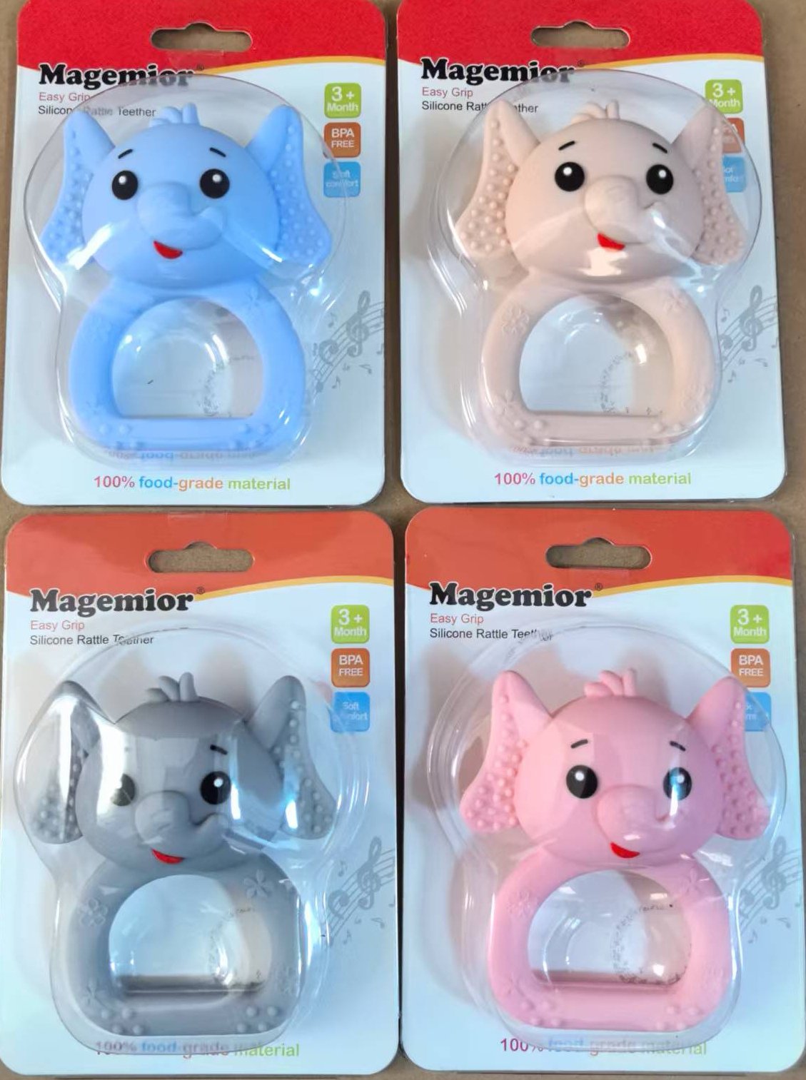 wholesale elephant baby teether ring soft silicone rattle toy for teething, food grade bpa free, 0 12m easy grip wholesale elephant baby teether ring soft silicone rattle toy for teething, food grade bpa free, 0 12m easy grip