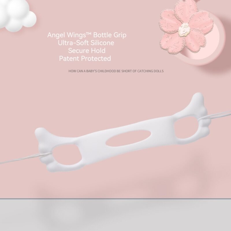 wholesale eco friendly angel design silicone baby bottle handles wide neck ppsu milk bottle with easy grip for everyday use